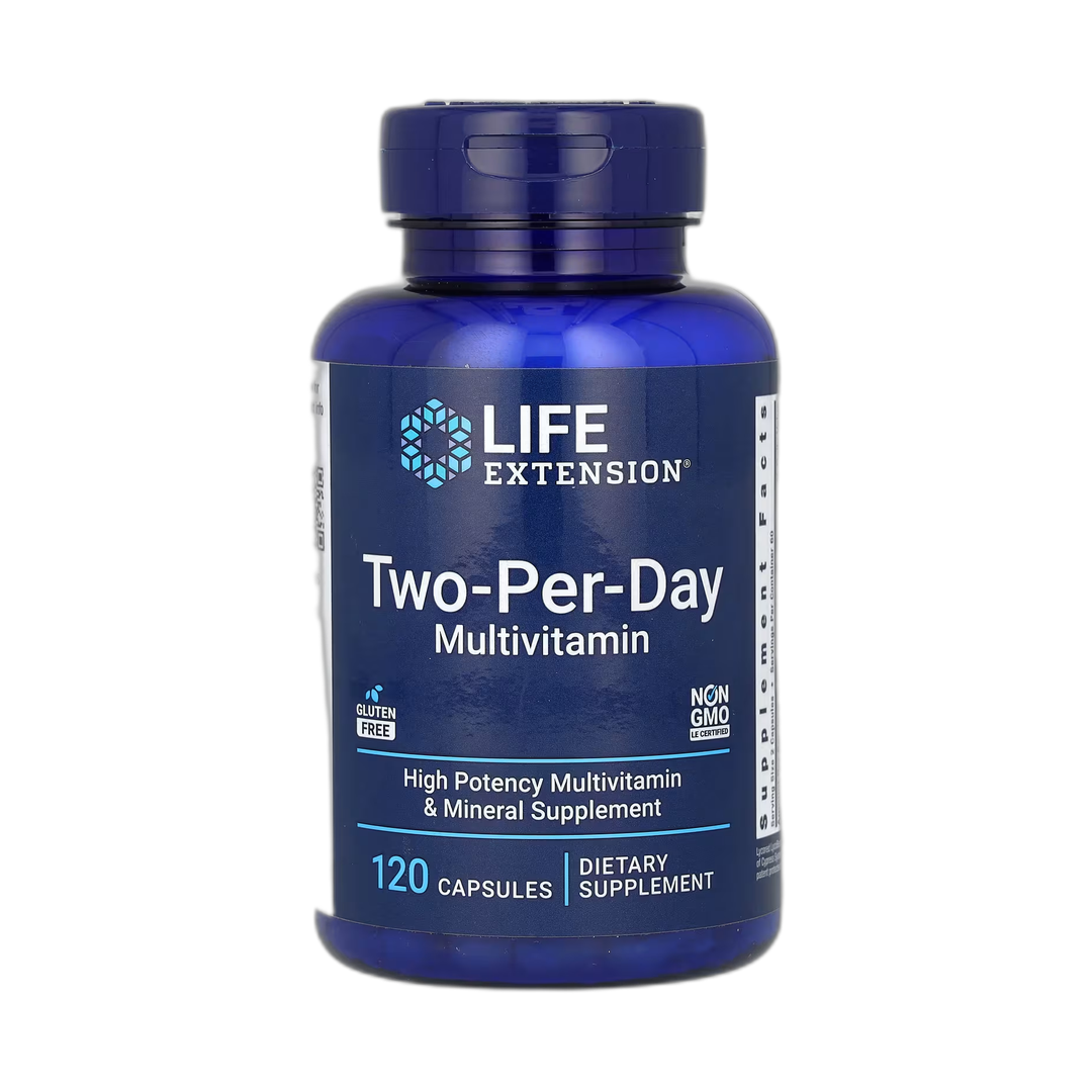 Life Extension, Two-Per-Day Multivitamin, 120 Capsules front packaging view