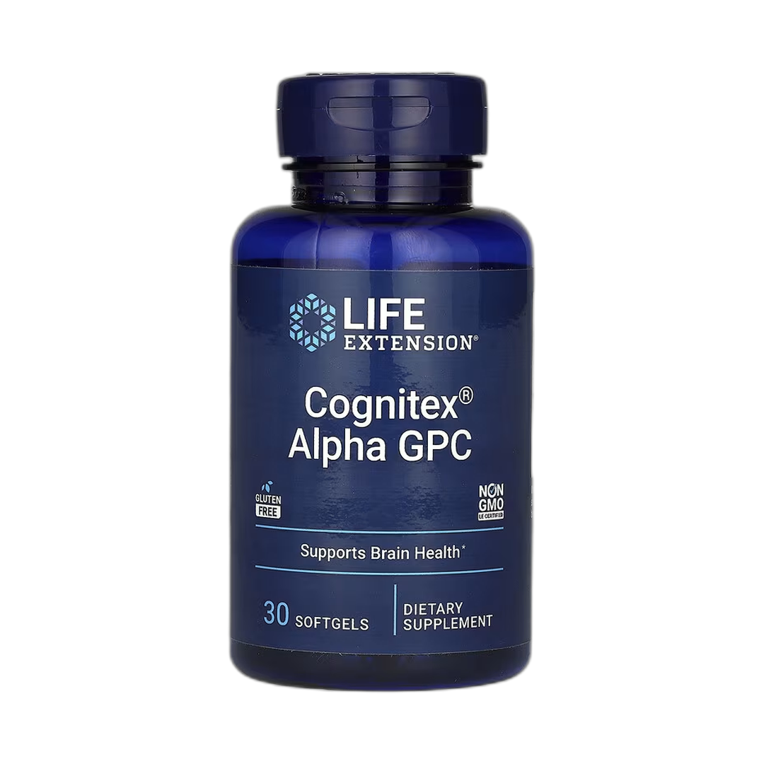 Life Extension, Cognitex Alpha GPC, 30 Softgels front packaging view