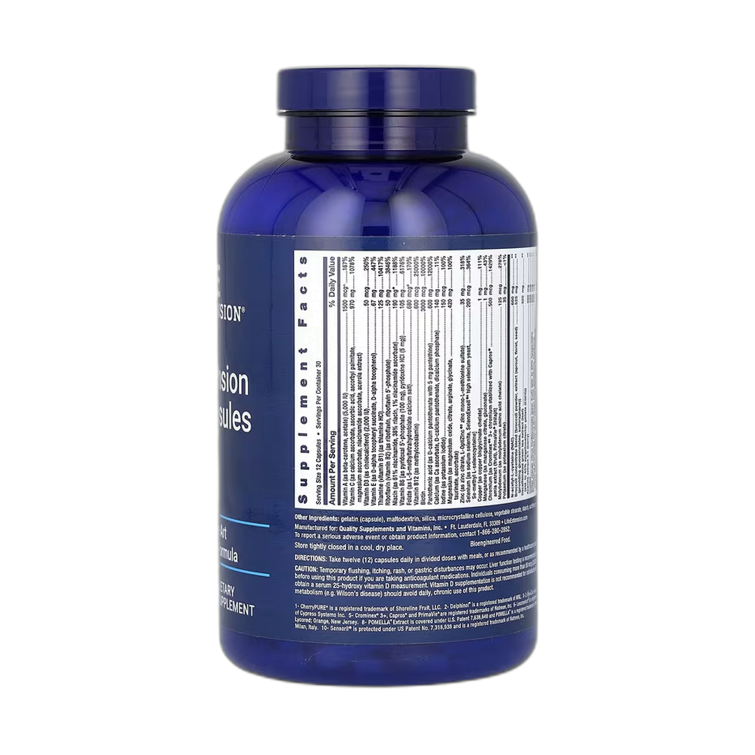 Life Extension, Life Extension Mix Capsules, 360 Capsules back packaging view