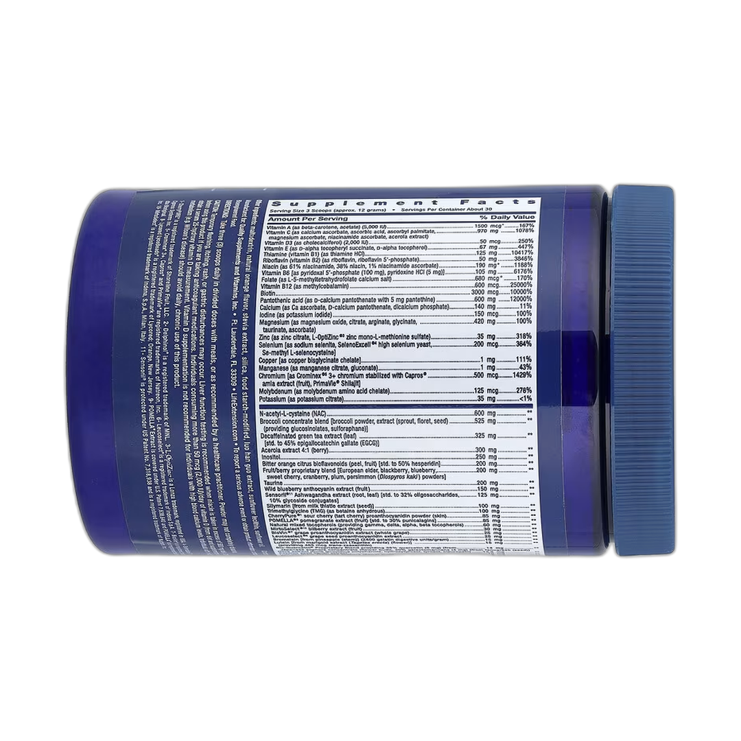 Life Extension, Life Extension Mix Powder, 0.79 lbs, 360 g back packaging view