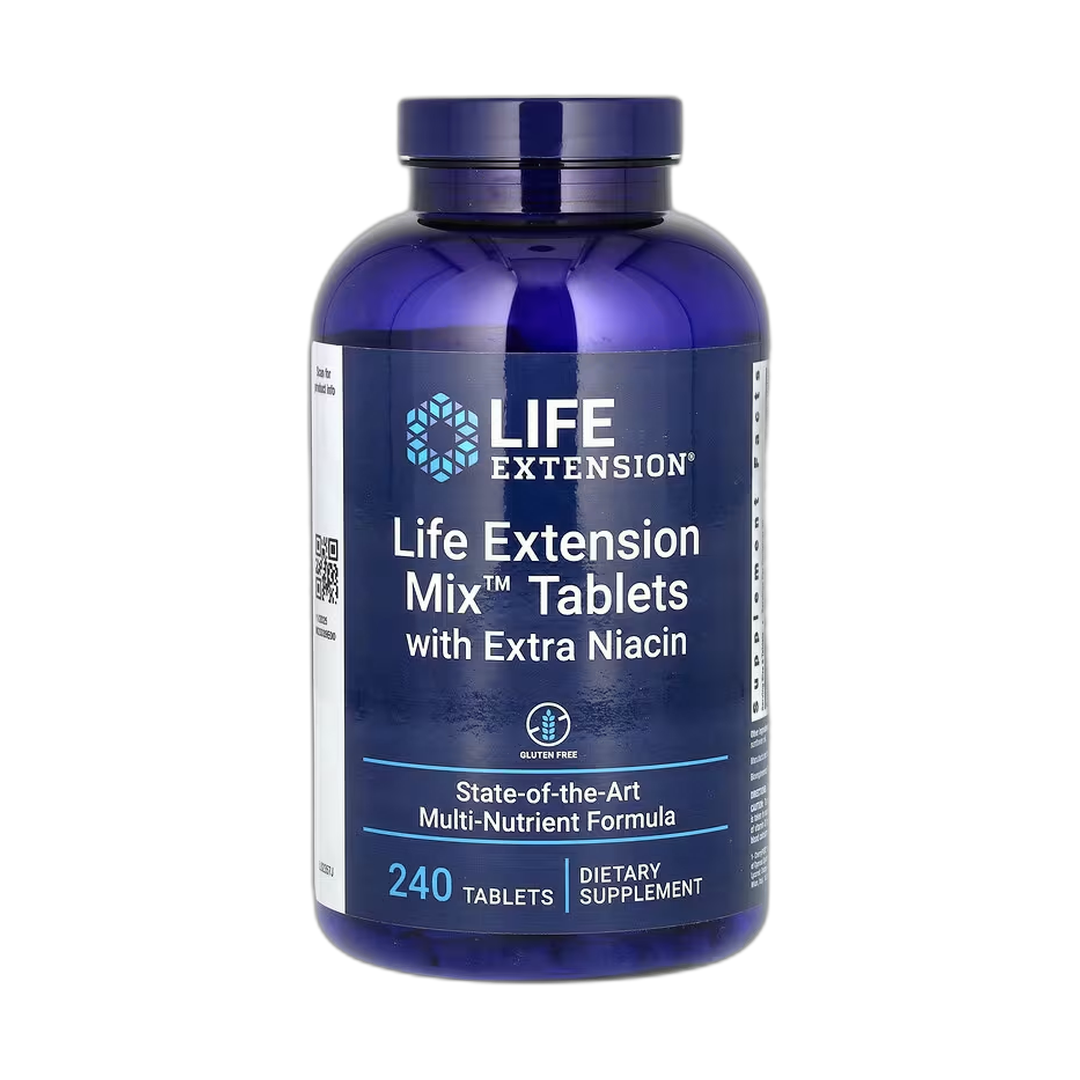 Life Extension, Life Extension Mix Tablets with Extra Niacin, 240 Tablets front packaging view