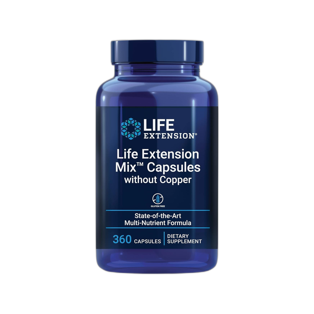 Life Extension, Mix Capsules Without Copper, 360 Capsules front packaging view