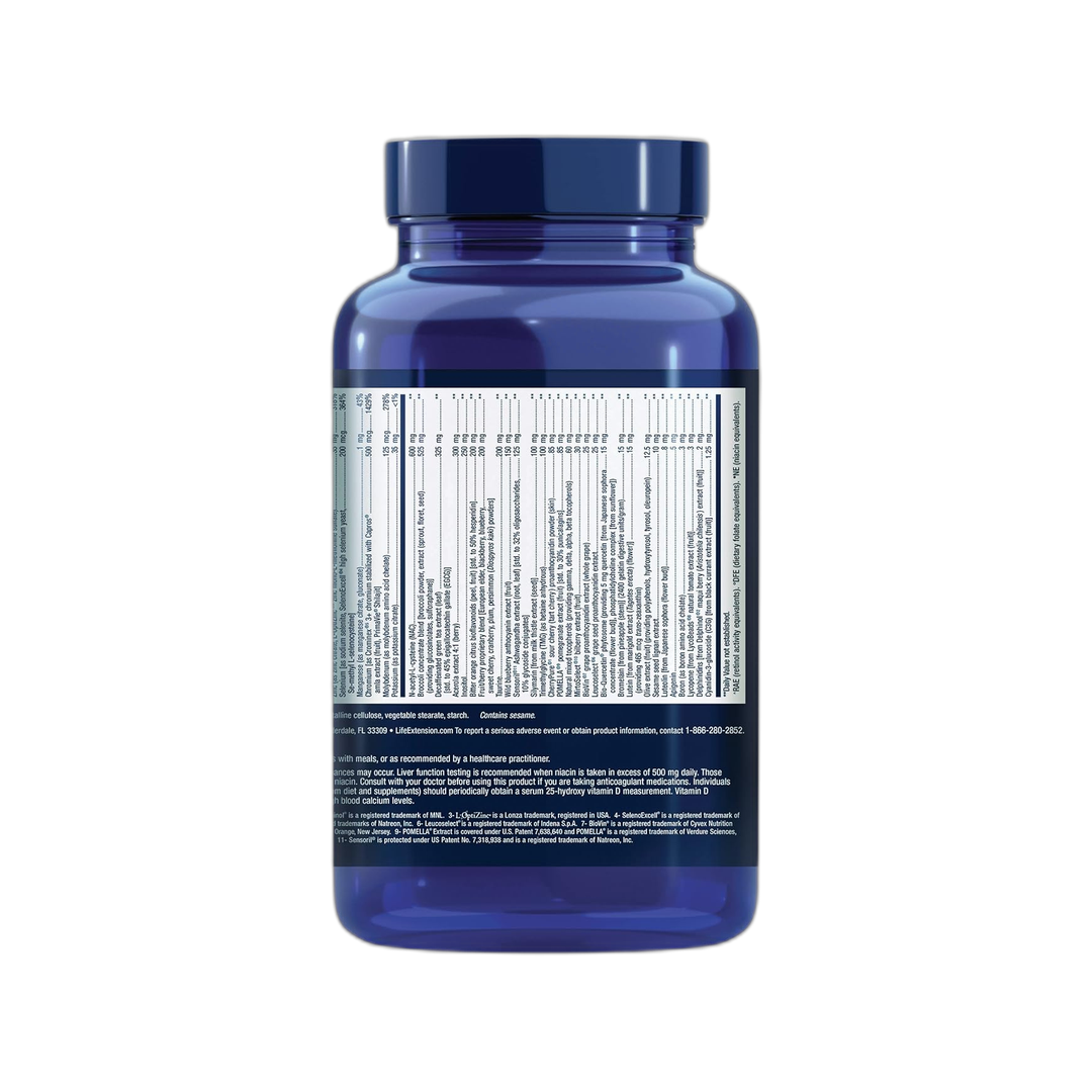 Life Extension, Mix Capsules Without Copper, 360 Capsules packaging side view