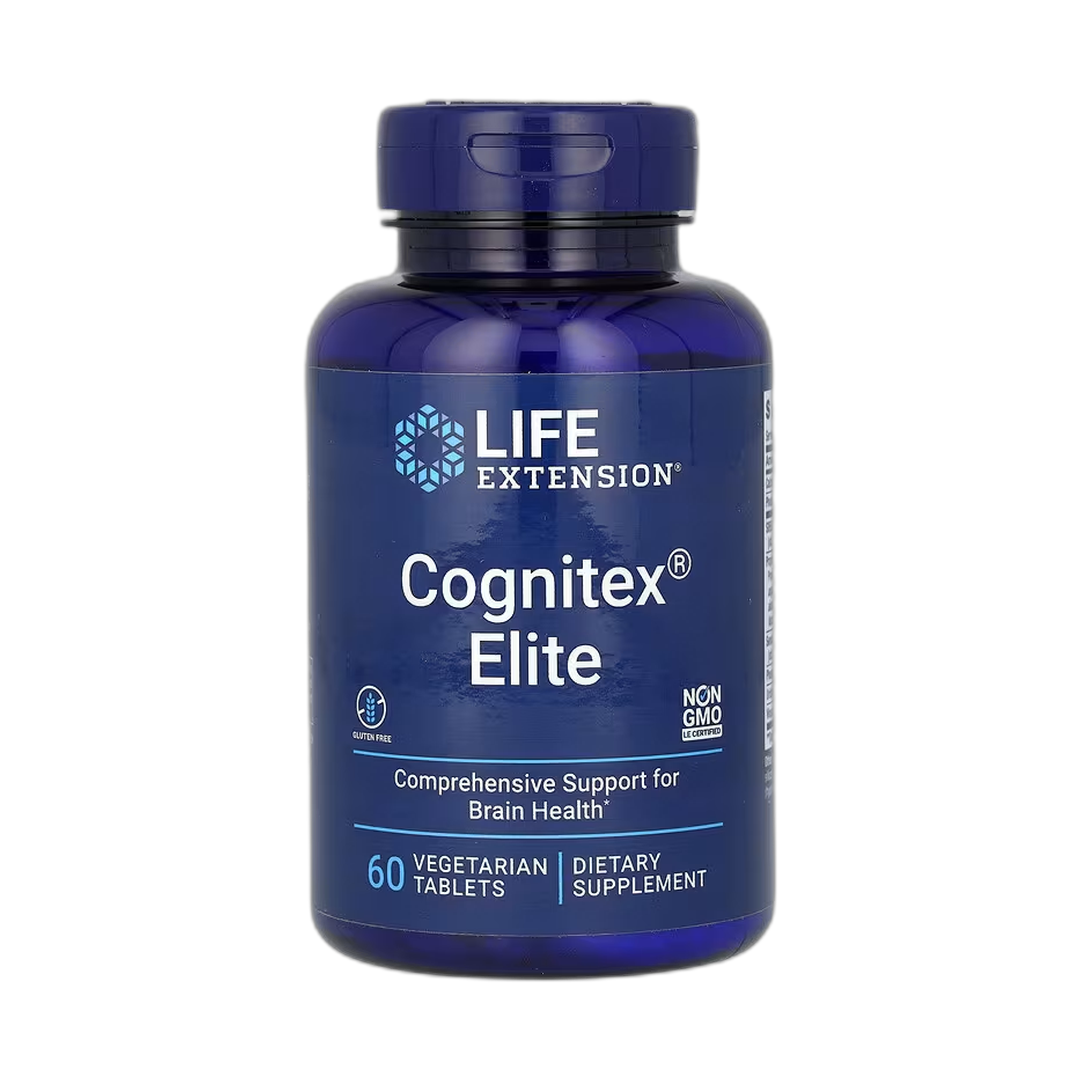Life Extension, Cognitex Elite, 60 Vegetarian Tablets front packaging view