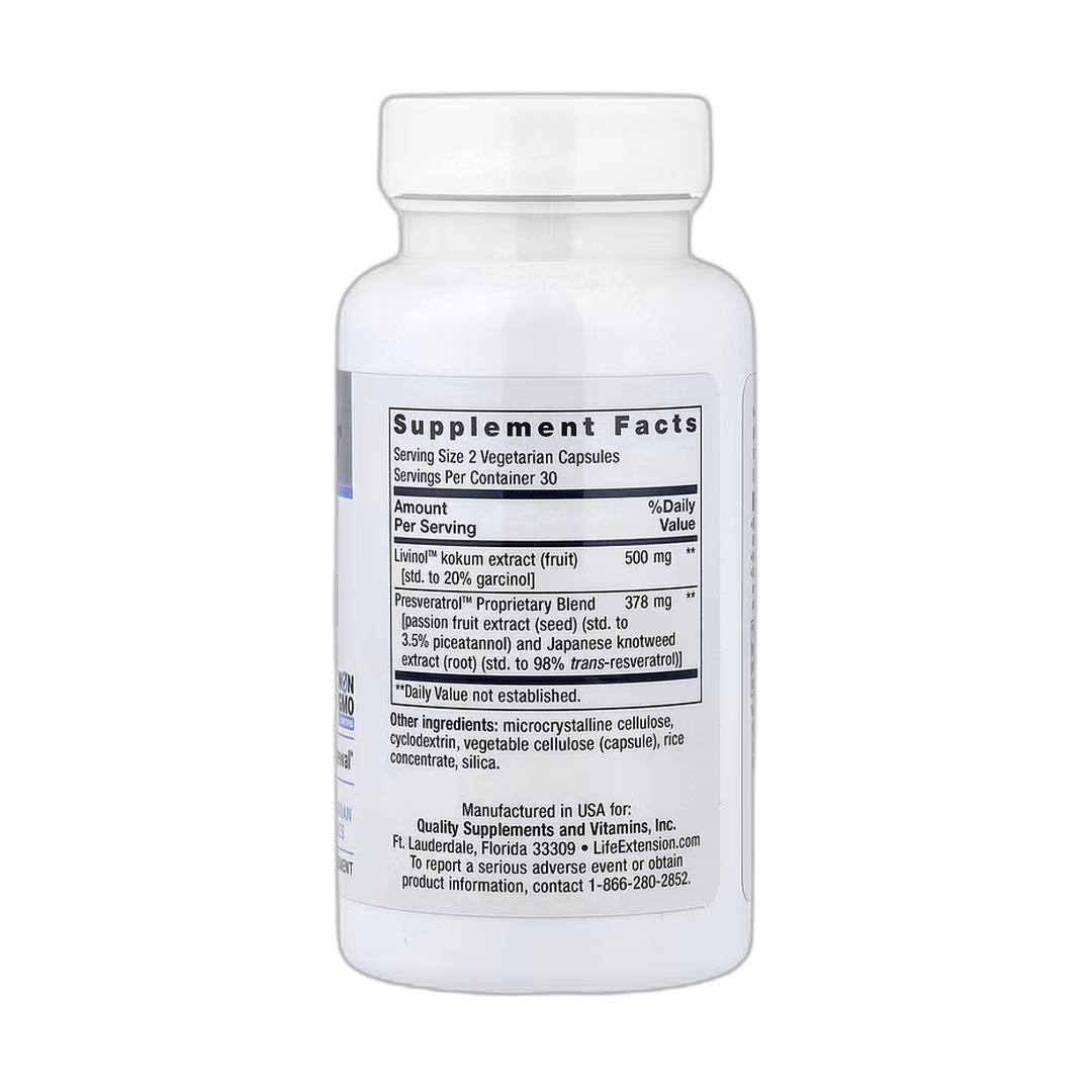 Life Extension, Geroprotect, Stem Cell, 60 Vegetarian Capsules back packaging view