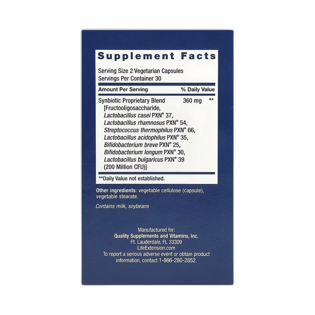 Life Extension, FLORASSIST Liver Restore, 60 Vegetarian Capsules back packaging view