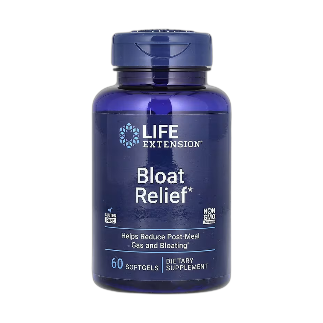 Life Extension, Bloat Relief, 60 Softgels front packaging view