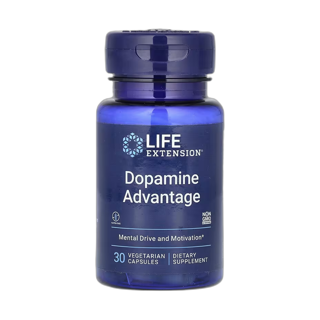 Life Extension, Dopamine Advantage, 30 Vegetarian Capsules front packaging view