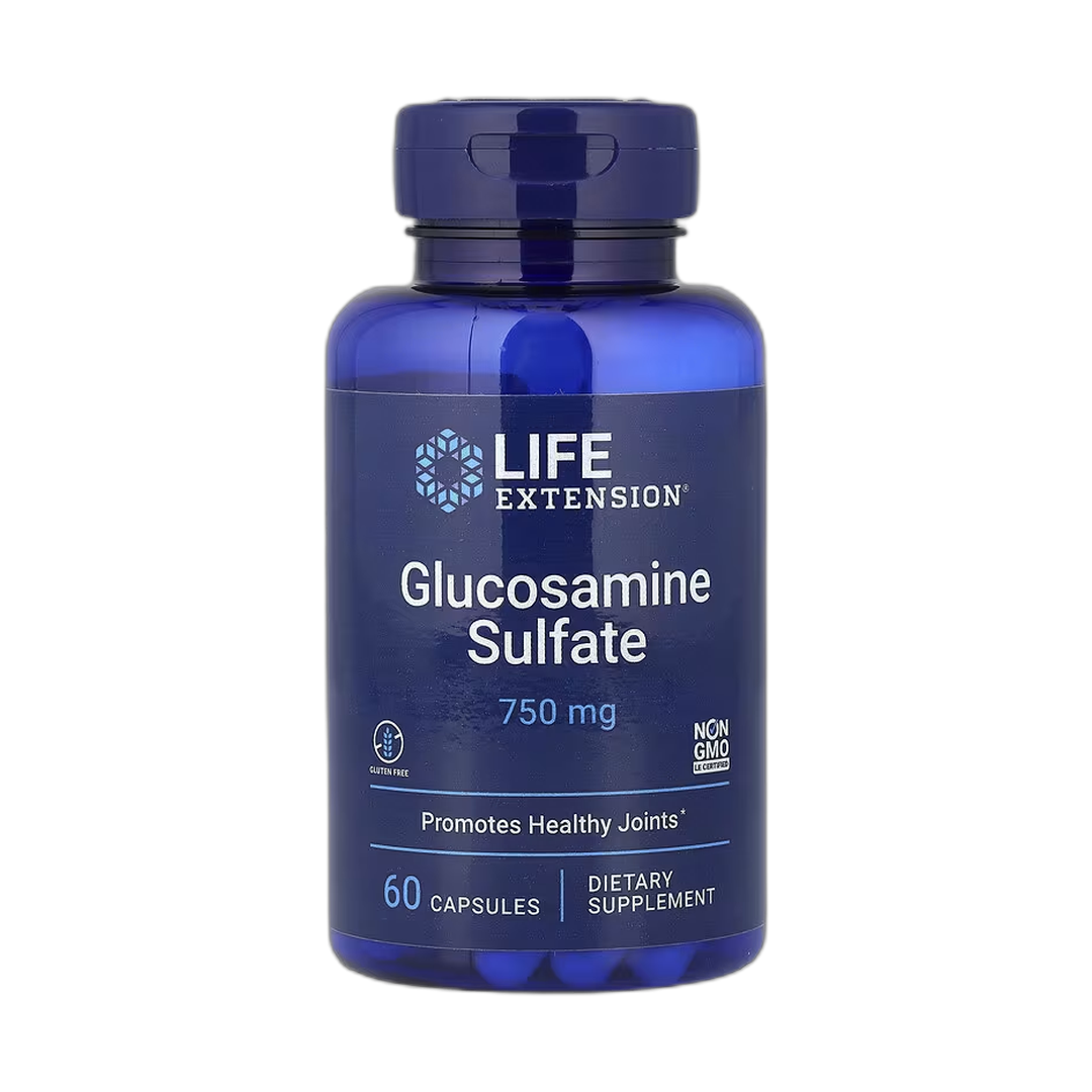 Life Extension, Glucosamine Sulfate, 60 Capsules front packaging view