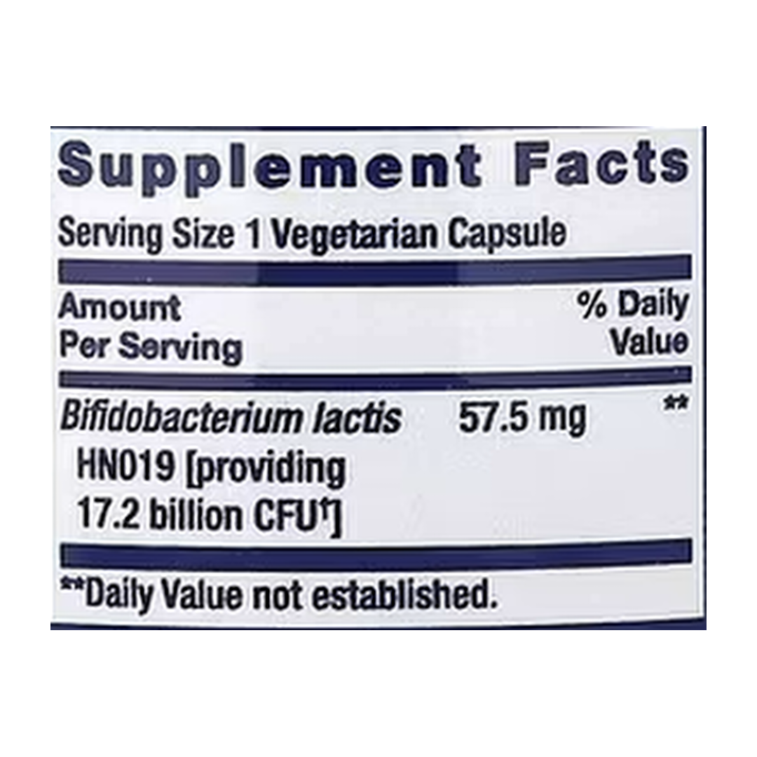 Life Extension, Florassist® Probiotic, Daily Bowel Regularity, 30 Vegetarian Capsules supplement facts label showing ingredients, vitamins, minerals, and serving information