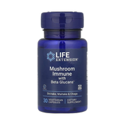 Life Extension, Mushroom Immune with Beta Glucans, 30 Vegetarian Capsules front packaging view