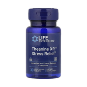 Life Extension, Theanine XR Stress Relief, 30 Vegetarian Tablets front packaging view