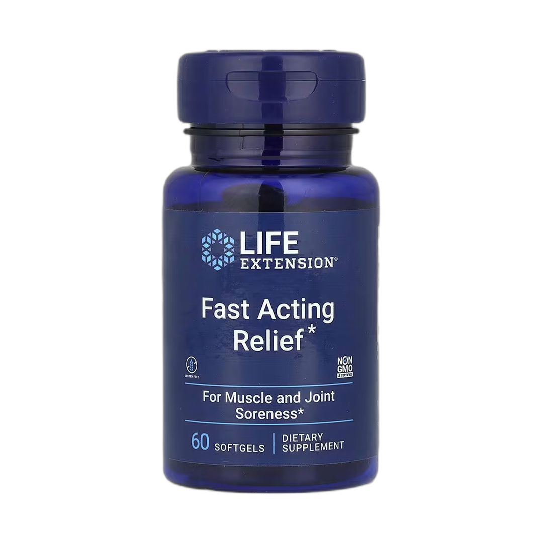 Life Extension, Fast Acting Relief, 60 Softgels front packaging view