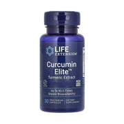 Life Extension, Curcumin Elite, Turmeric Extract, 30 Vegetarian Capsules front packaging view