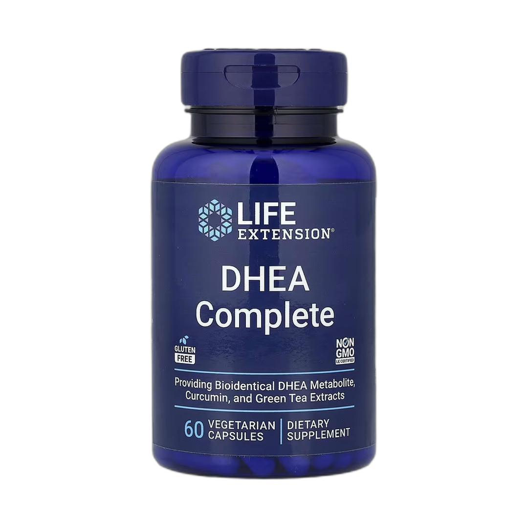 Life Extension, DHEA Complete, 60 Vegetarian Capsules front packaging view