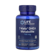 Life Extension, 7-Keto DHEA Metabolite, 100 mg, 60 Vegetarian Capsules front packaging view