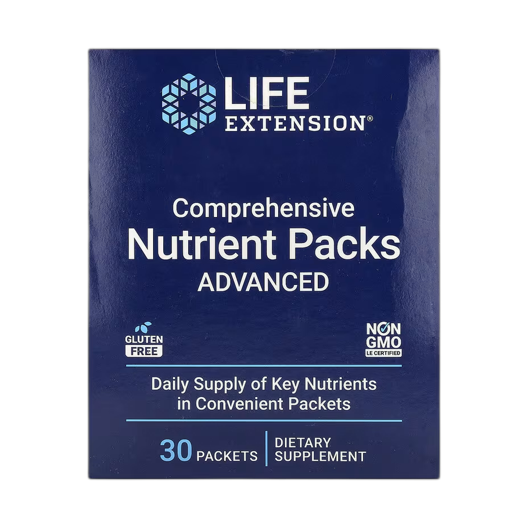 Life Extension, Comprehensive Nutrient Packs, Advanced, 30 Packets front packaging view