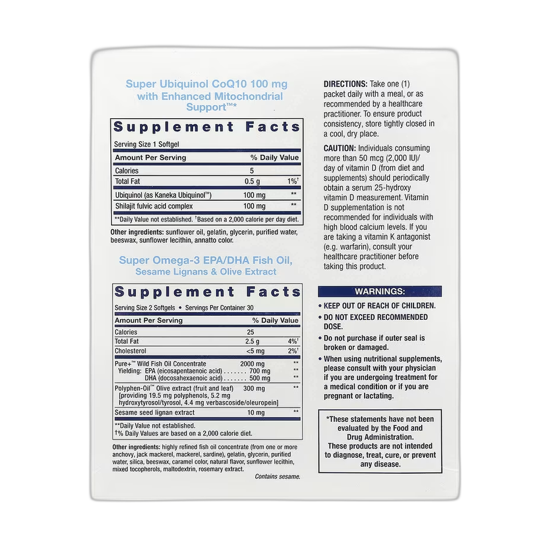 Life Extension, Comprehensive Nutrient Packs, Advanced, 30 Packets packaging side view