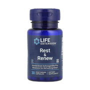 Life Extension, Rest & Renew, 30 Vegetarian Capsules front packaging view