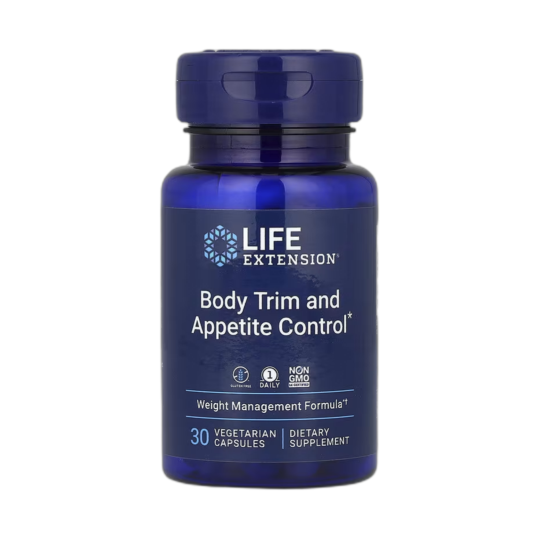 Life Extension, Body Trim and Appetite Control, 30 Vegetarian Capsules front packaging view