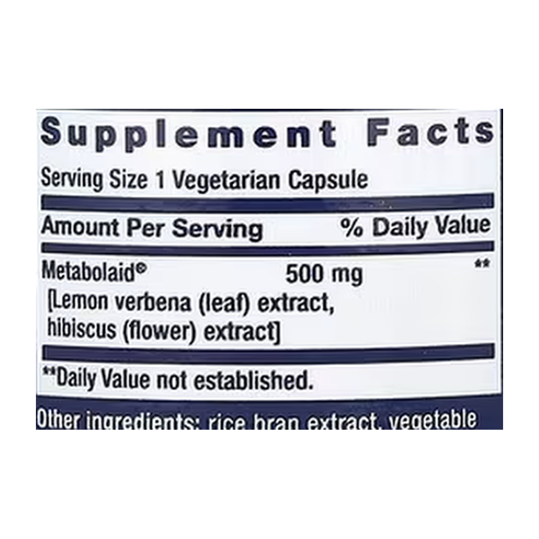 Life Extension, Body Trim and Appetite Control, 30 Vegetarian Capsules supplement facts label showing ingredients, vitamins, minerals, and serving information