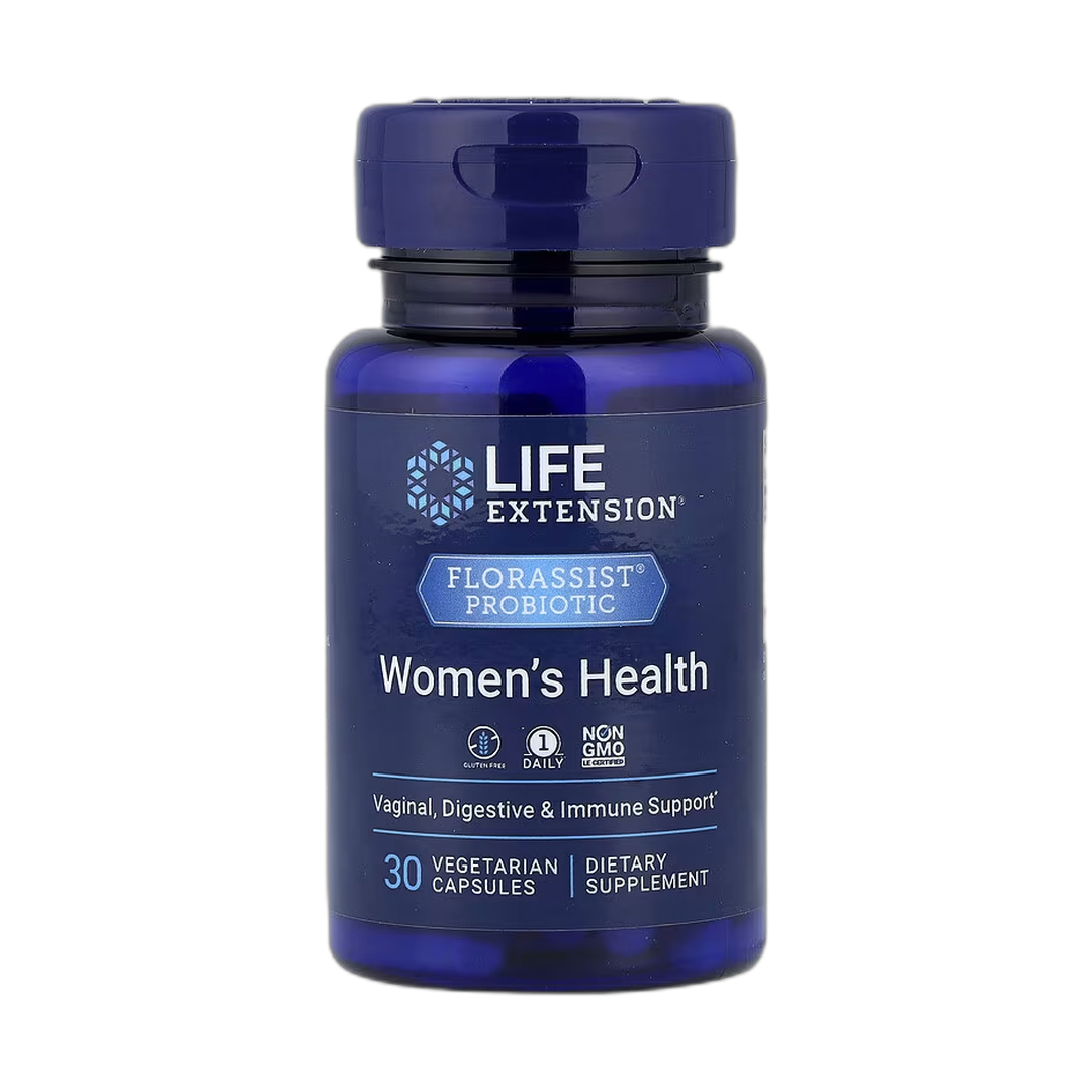 Life Extension, FLORASSIST Probiotic, Women's Health, 30 Vegetarian Capsules front packaging view