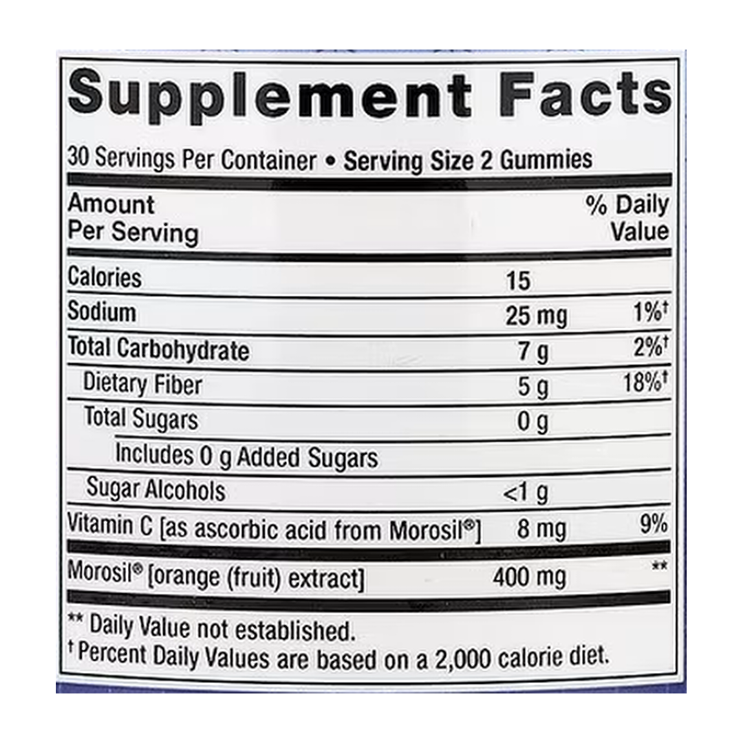 Life Extension, Gummy Science™, Mediterranean Weight Management, Natural Berry, 60 Gummies supplement facts label showing ingredients, vitamins, minerals, and serving information