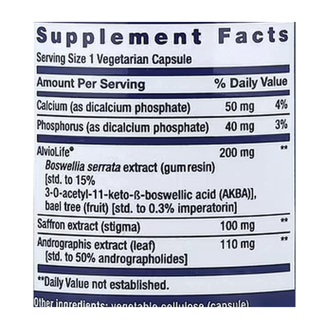 Life Extension, Healthy Lungs, 30 Vegetarian Capsules supplement facts label showing ingredients, vitamins, minerals, and serving information
