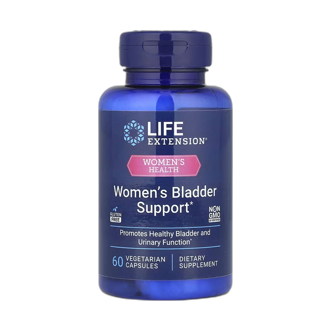 Life Extension, Women's Health, Women's Bladder Support, 60 Vegetarian Capsules front packaging view