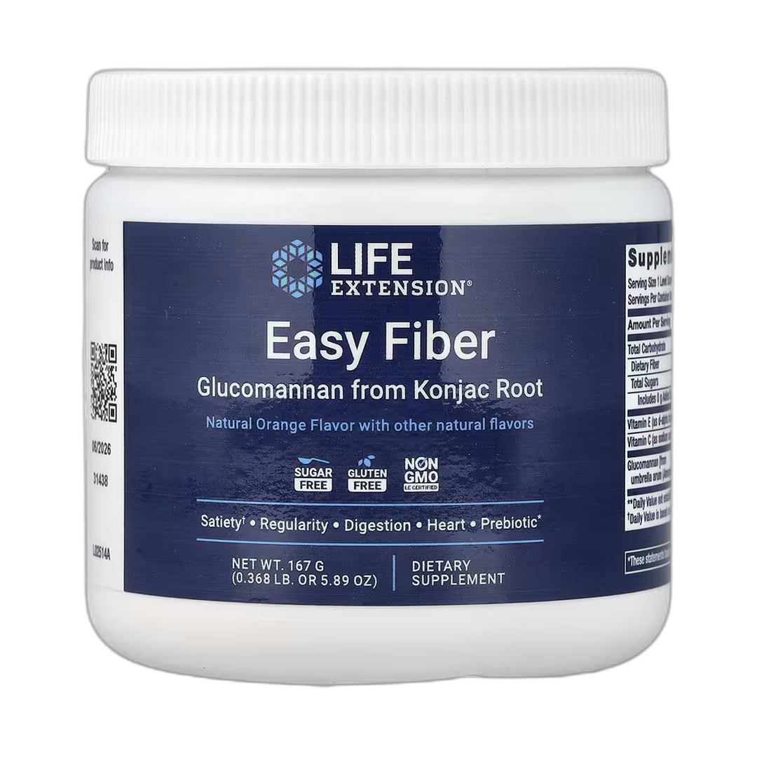 Life Extension, Easy Fiber, Natural Orange, 5.89 oz, 167 g front packaging view