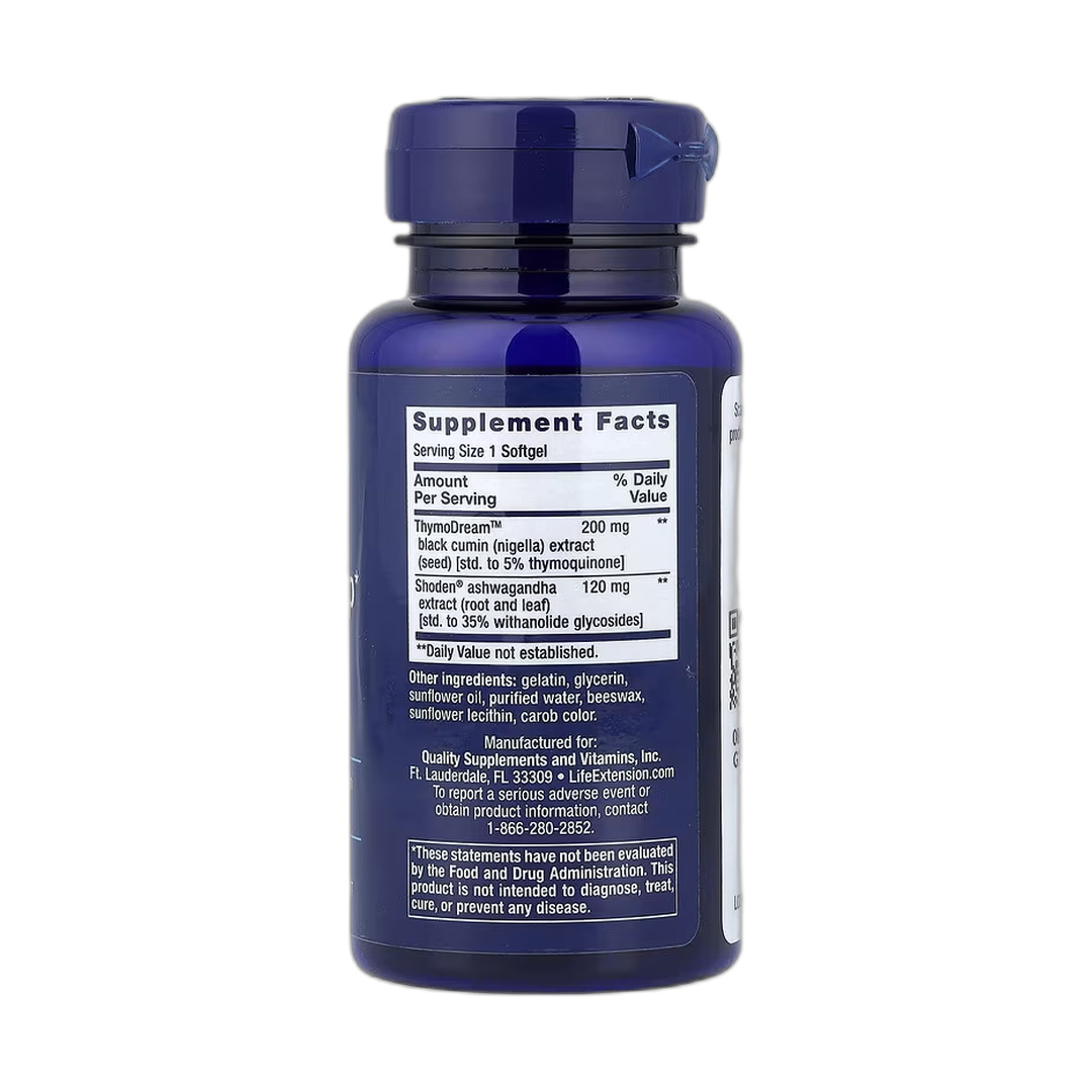 Life Extension, Serene Sleep , 30 Softgels back packaging view