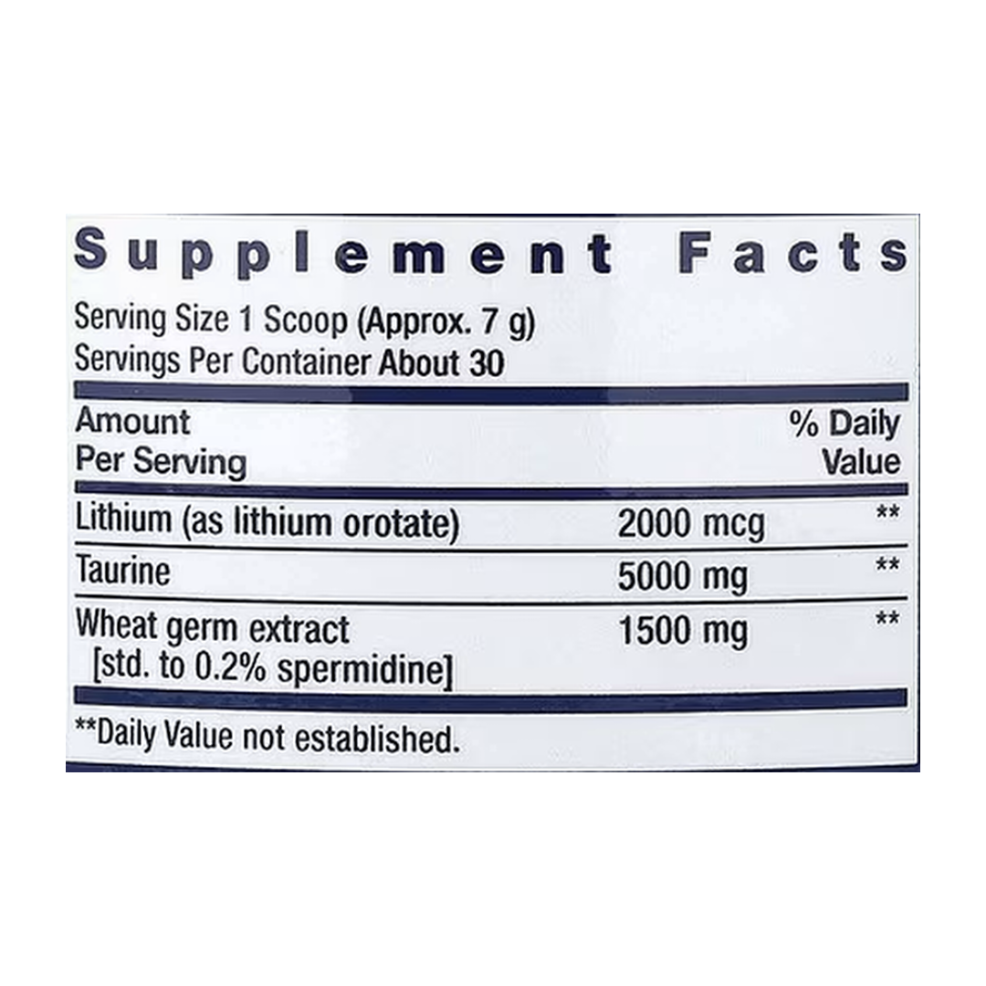 Life Extension, Healthy Aging Powder, 7.41 oz, 210 g supplement facts label showing ingredients, vitamins, minerals, and serving information