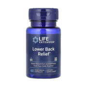 Life Extension, Lower Back Relief , 60 Vegetarian Capsules front packaging view