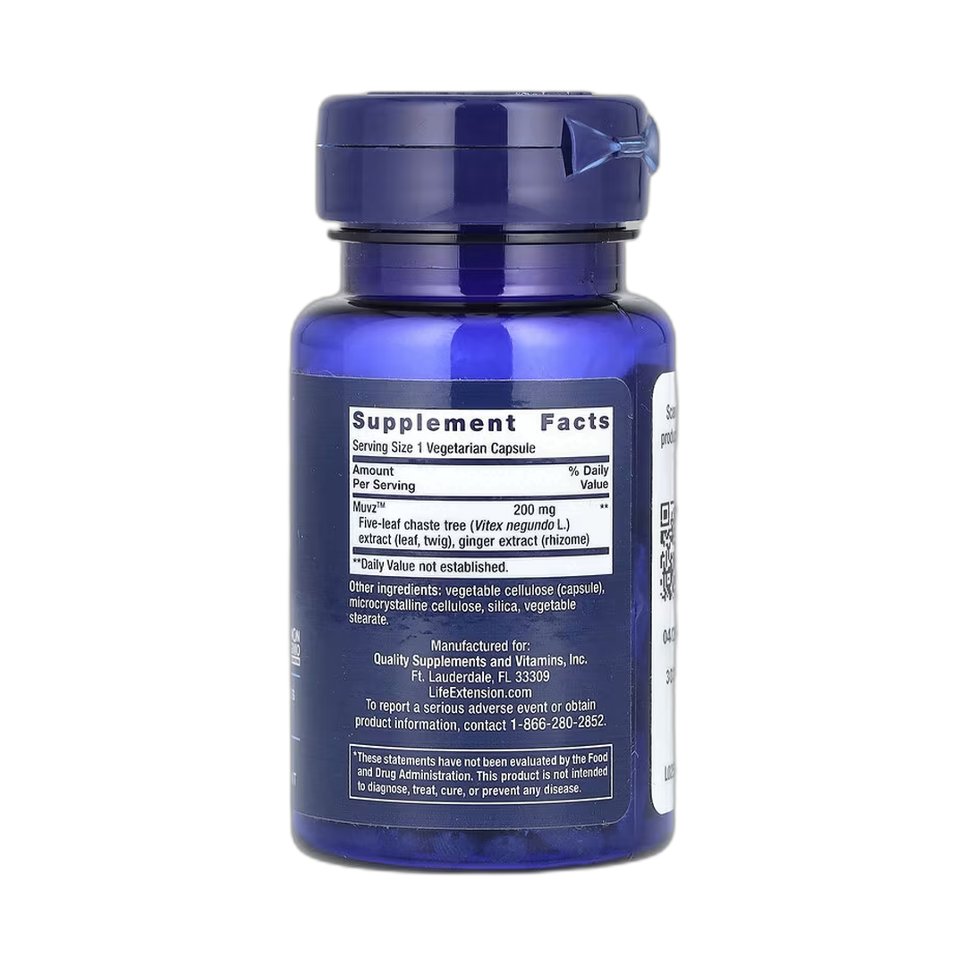 Life Extension, Lower Back Relief , 60 Vegetarian Capsules back packaging view