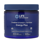 Life Extension, Creatine & Acetyl-L-Carnitine, Energy Plus, 0.51 lb, 233 g front packaging view