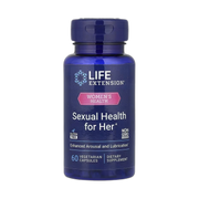 Life Extension, Women's Health, Sexual Health for Her, 60 Vegetarian Capsules front packaging view