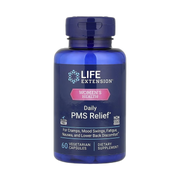 Life Extension, Women's Health, Daily PMS Relief, 60 Vegetarian Capsules front packaging view