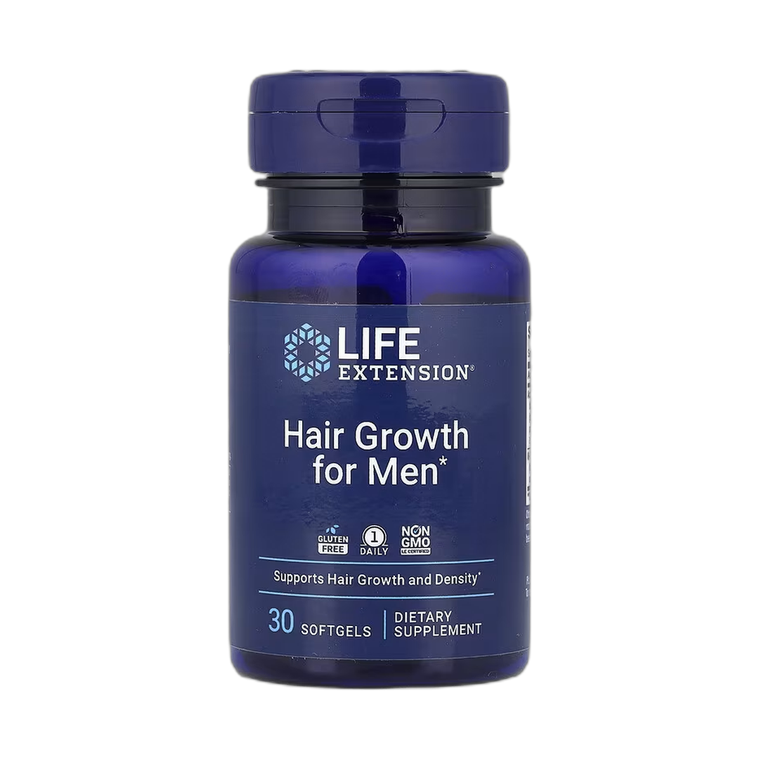 Life Extension, Hair Growth for Men, 30 Softgels front packaging view