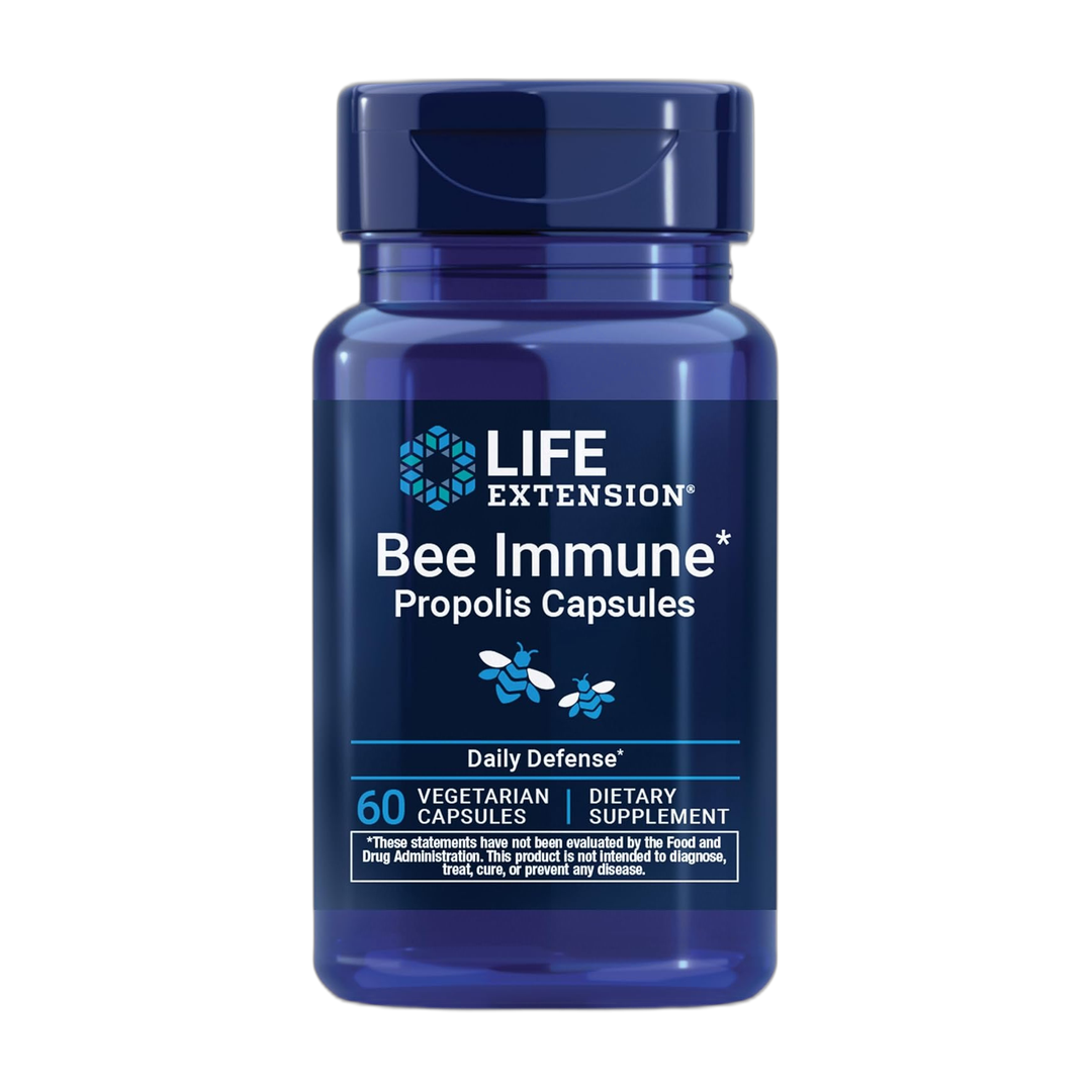 Life Extension, Bee Immune, 60 Vegetarian Capsules front packaging view