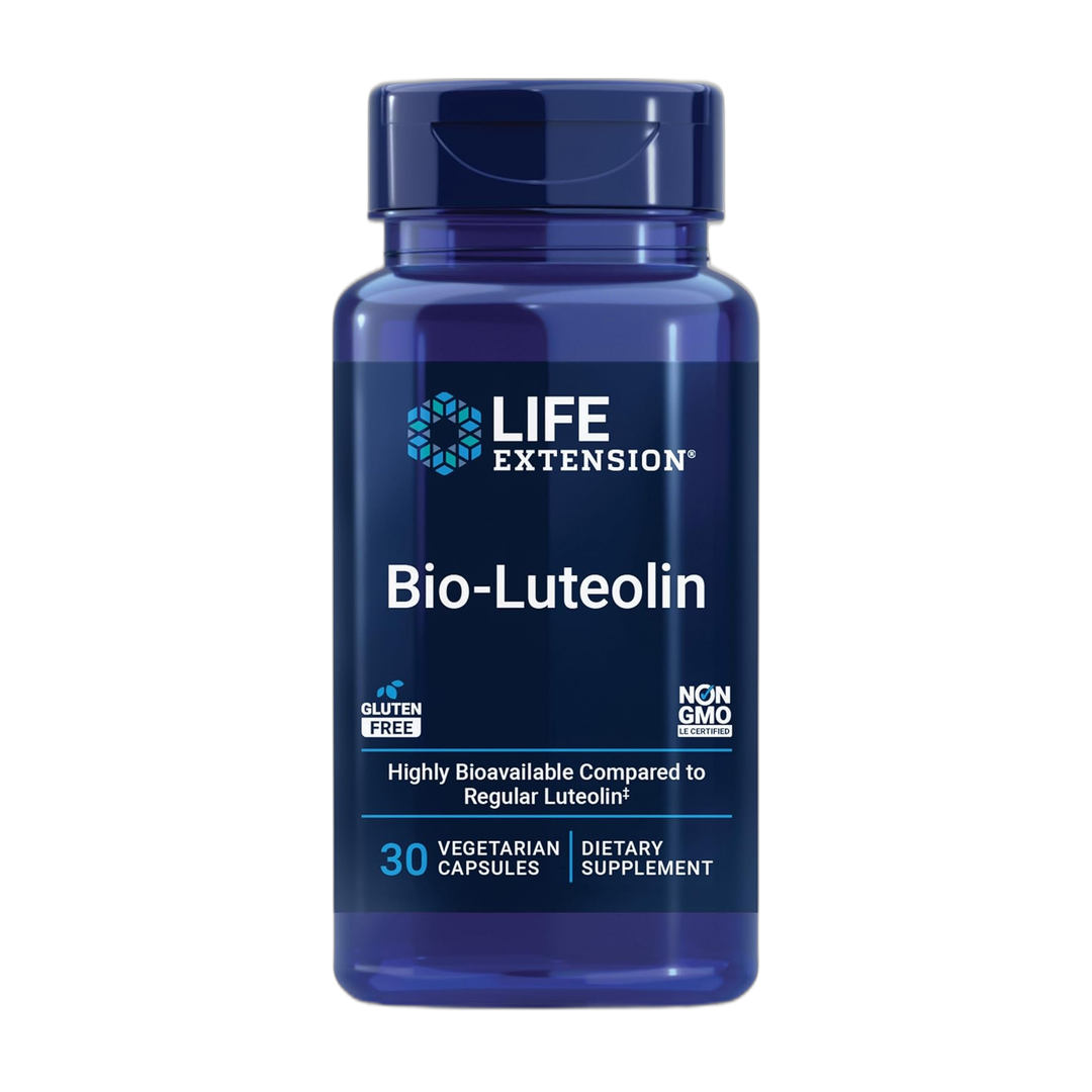 Life Extension, Bio-Luteolin, 30 Vegetarian Capsules front packaging view