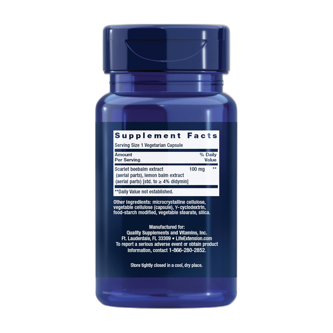 Life Extension, Biological Aging Defense, 30 Vegetarian Capsules back packaging view