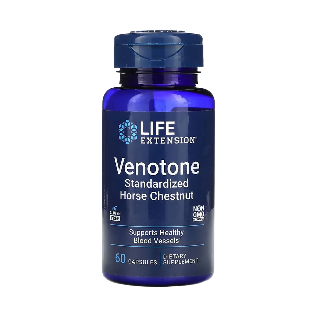 Life Extension, Venotone, Standardized Horse Chestnut, 60 Capsules front packaging view
