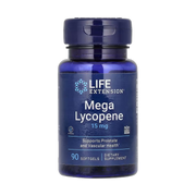 Life Extension, Mega Lycopene, 15 mg, 90 Softgels front packaging view