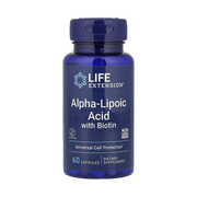 Life Extension, Alpha-Lipoic Acid with Biotin, 60 Capsules front packaging view