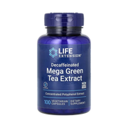 Life Extension, Mega Green Tea Extract, Lightly Caffeinated, 100 Vegetarian Capsules front packaging view