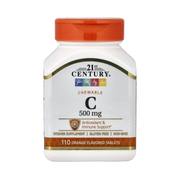 21st Century, Chewable Vitamin C, Orange , 500 mg, 110 Tablets front packaging view