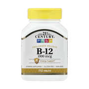 21st Century, B-12, Prolonged Release, 1,000 mcg, 110 Tablets front packaging view