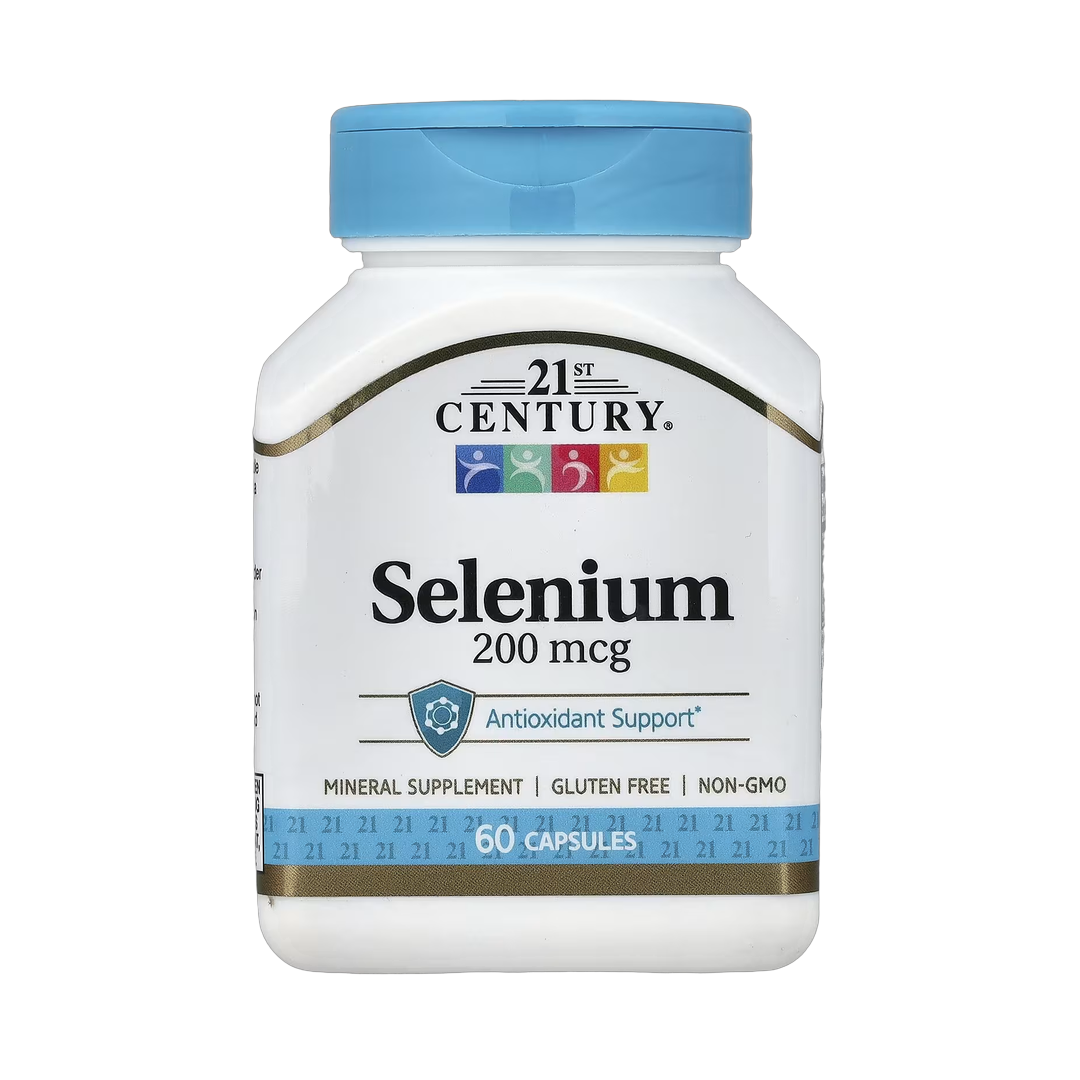 21st Century, Selenium, 200 mcg, 60 Capsules front packaging view
