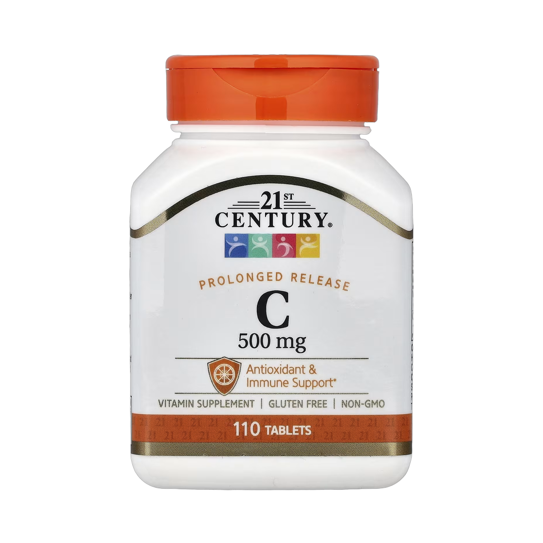 21st Century, Vitamin C, Prolonged Release, 500 mg, 110 Tablets front packaging view