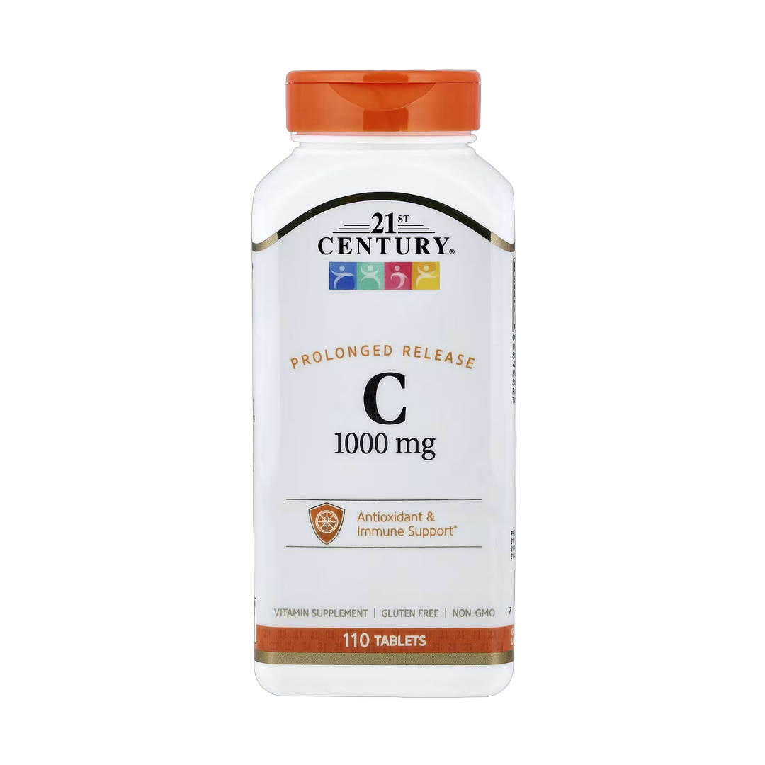 21st Century, Vitamin C, Prolonged Release, 1,000 mg, 110 Tablets front packaging view